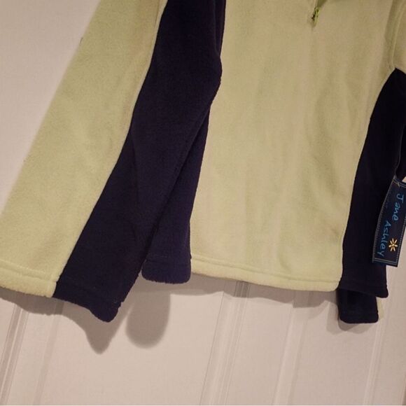 NWT Jane Ashley Green and blue lightweight fleece sweater - Picture 4 of 5
